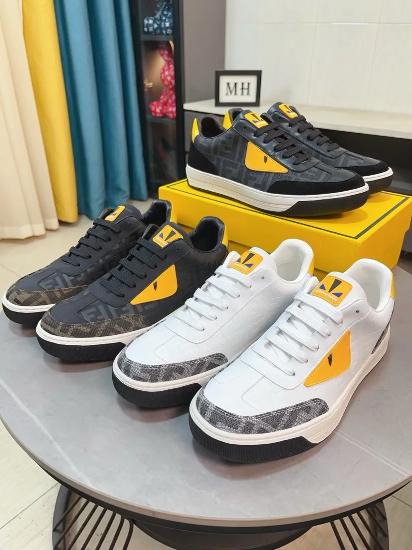 Men's Men's Shoes💰420🌹🌹[fendi] Fendi's classic and comfortable men's, this complex sneaker is made of soft calfskin➕genuine leather lining➕original ultra-light rubber material with rough outsole. This unique and light style is suitable for the casual and refined sensibility of this season. It is comfortable and natural on the feet. It is an everyday style for casual travel in autumn and winter! 38/44
